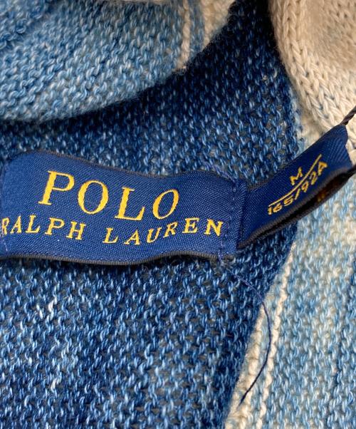 POLO RALPH LAUREN（ポロ・ラルフローレン）POLO RALPH LAUREN (ポロ・ラルフローレン) コットンデザインカーディガン インディゴ サイズ:Ｍの古着・服飾アイテム