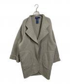 POLO RALPH LAURENポロ・ラルフローレン）の古着「ボタンレスコート　ウール混コート」｜グレー
