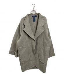 POLO RALPH LAUREN（ポロ・ラルフローレン）の古着「ボタンレスコート　ウール混コート」｜グレー