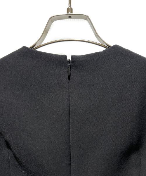 BORDERS at BALCONY（ボーダーズアットバルコニー）BORDERS at BALCONY (ボーダーズアットバルコニー) BORDER PUPLUM TWILL BLOUSE/ボーダー ペプラム ツイル ブラウス/BD2311-3C-02 ブラック×ホワイト サイズ:36の古着・服飾アイテム