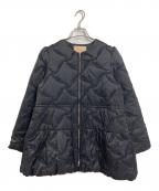 Maglie le cassettoマーリエ ル カセット）の古着「ループ刺繍キルティングブルゾン　中綿ジャケット　アウター」｜ブラック