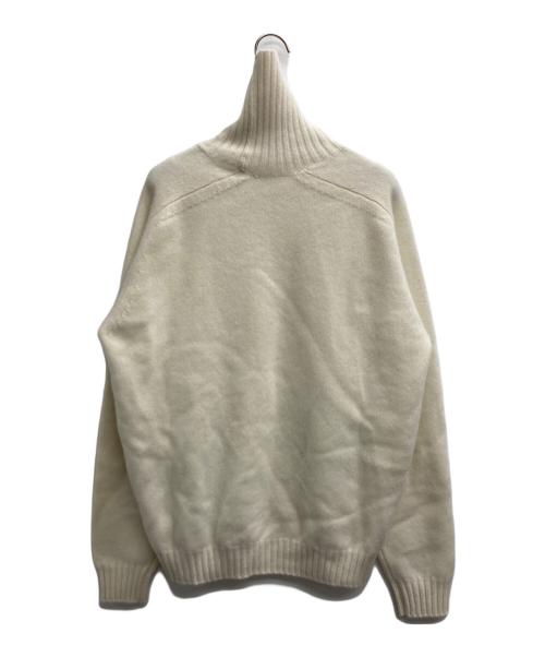 cash & barba（キャッシュアンドバルバ）cash & barba (キャッシュアンドバルバ) カシミヤタートルネックニット ホワイト サイズ:１の古着・服飾アイテム