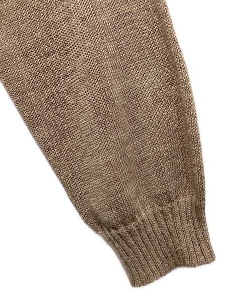 BRILL（ブリル）BRILL (ブリル) リネンコットンVネックニット ベージュ サイズ:Fの古着・服飾アイテム