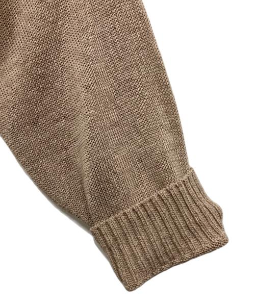 BRILL（ブリル）BRILL (ブリル) リネンコットンVネックニット ベージュ サイズ:Fの古着・服飾アイテム