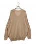 BRILL (ブリル) リネンコットンVネックニット ベージュ サイズ:F：6000円
