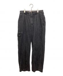 PWA（プア）の古着「Linen Mix Denim Trousers」｜ブラック