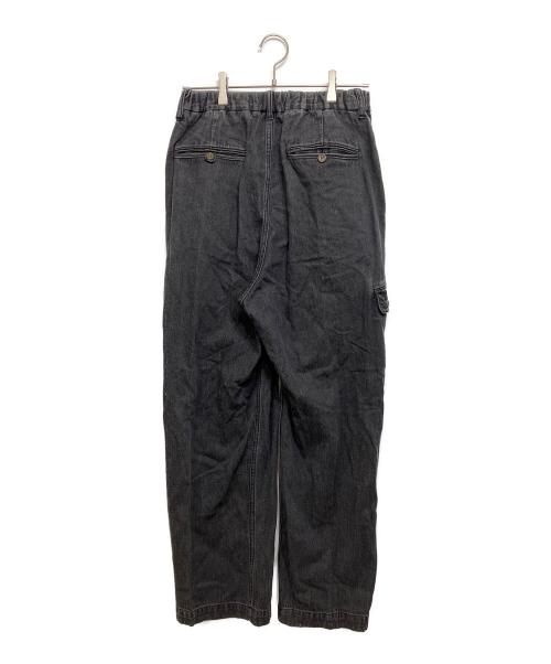 PWA（プア）PWA (プア) Linen Mix Denim Trousers ブラック サイズ:Lの古着・服飾アイテム