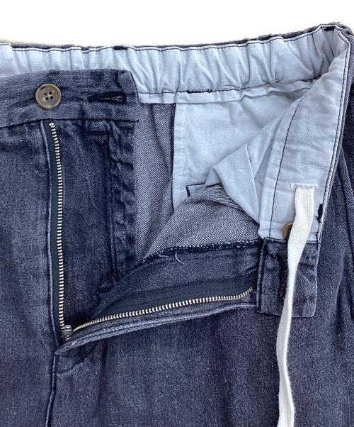 PWA（プア）PWA (プア) Linen Mix Denim Trousers ブラック サイズ:Lの古着・服飾アイテム