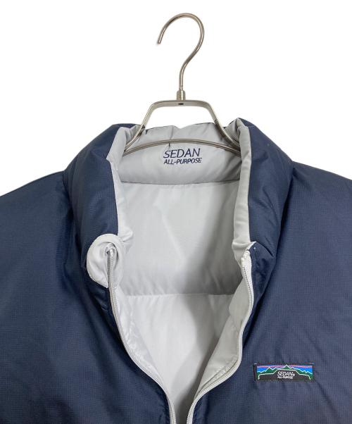 SEDAN ALL-PURPOSE（セダンオールパーパス）SEDAN ALL-PURPOSE (セダンオールパーパス) Reversible Down Vest リバーシブルダウンベスト　アウター　ライトアウター グレー×ネイビー サイズ:Lの古着・服飾アイテム