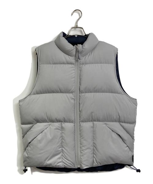 SEDAN ALL-PURPOSE（セダンオールパーパス）SEDAN ALL-PURPOSE (セダンオールパーパス) Reversible Down Vest リバーシブルダウンベスト　アウター　ライトアウター グレー×ネイビー サイズ:Lの古着・服飾アイテム