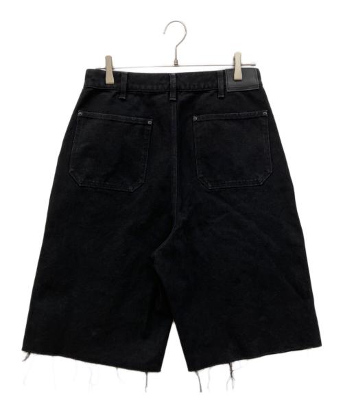 MIYAGIHIDETAKA（ミヤギヒデタカ）MIYAGIHIDETAKA (ミヤギヒデタカ) ヴィンテージ加工ダブルニーショーツ　デニムパンツ ブラック サイズ:Ｍの古着・服飾アイテム