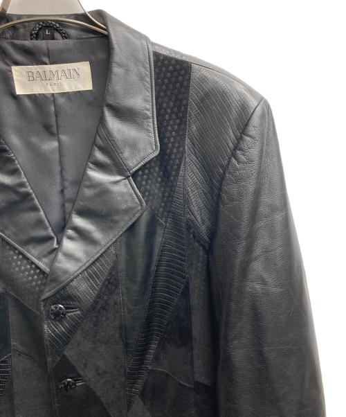 BALMAIN（バルマン）BALMAIN (バルマン) ラムレザージャケット ブラック サイズ:50の古着・服飾アイテム