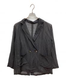 JOURNAL STANDARD（ジャーナルスタンダード）の古着「シアーリネンカールマイヤージャケット」｜ブラック