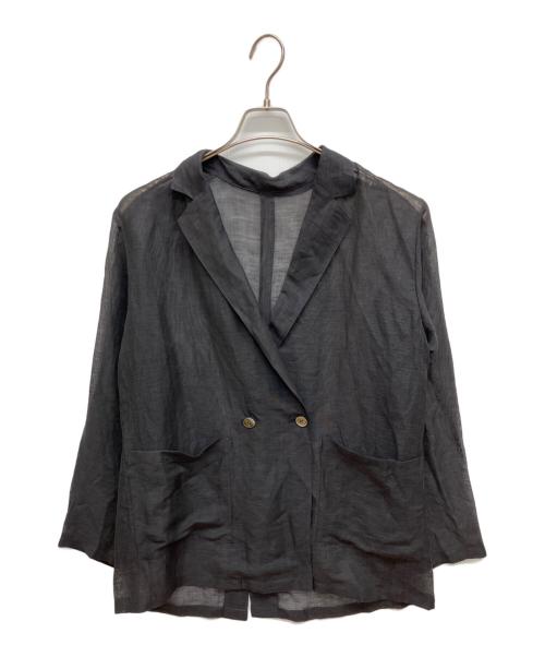 JOURNAL STANDARD（ジャーナルスタンダード）JOURNAL STANDARD (ジャーナルスタンダード) シアーリネンカールマイヤージャケット ブラック サイズ:FREEの古着・服飾アイテム
