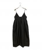 SLOBE IENAスローブ イエナ）の古着「タフタギャザーキャミワンピース」｜ブラック