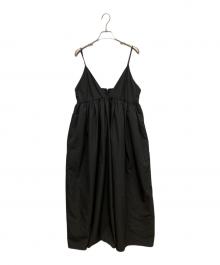 SLOBE IENA（スローブ イエナ）の古着「タフタギャザーキャミワンピース」｜ブラック
