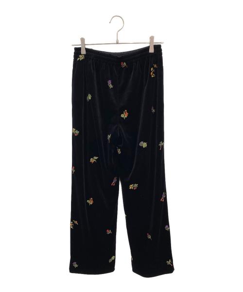 CABAN（キャバン）CABAN (キャバン) ソフトべロアエンブロイダリーパンツ ブラック サイズ:Freeの古着・服飾アイテム