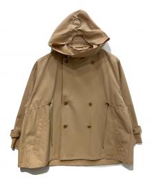 VACHEMENT（ヴァシュモン）の古着「リサイクルシェルタフタショートトレンチ」｜ベージュ