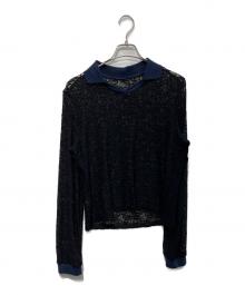 SIMONE WILD（シモーネワイルド）の古着「LACE TRIKOT L/S」｜ブラック