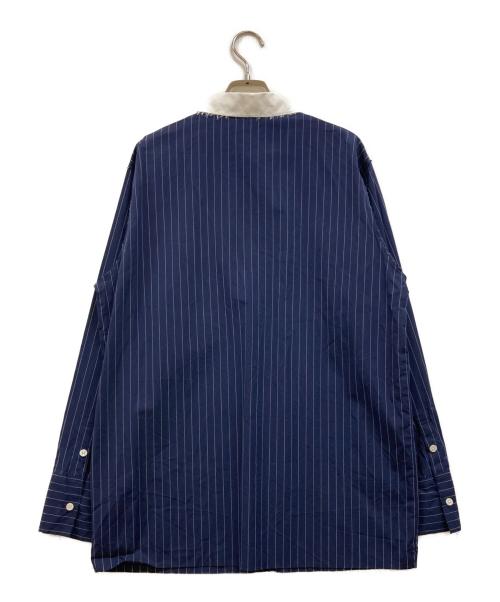 CITYSHOP（シティショップ）CITYSHOP (シティショップ) SUPIMA COTTON クレリック ストライプ長袖シャツ ネイビー サイズ:-の古着・服飾アイテム