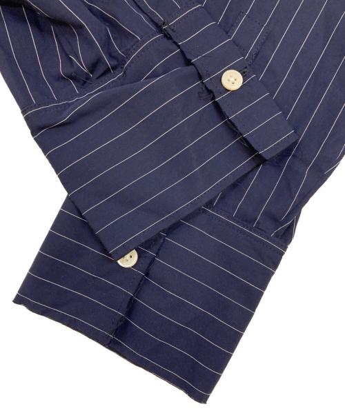 CITYSHOP（シティショップ）CITYSHOP (シティショップ) SUPIMA COTTON クレリック ストライプ長袖シャツ ネイビー サイズ:-の古着・服飾アイテム