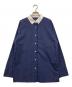 CITYSHOP（シティショップ）の古着「SUPIMA COTTON クレリック ストライプ長袖シャツ」｜ネイビー