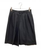 CITYSHOPシティショップ）の古着「TACK HALF PANTS　タックハーフパンツ」｜ブラック