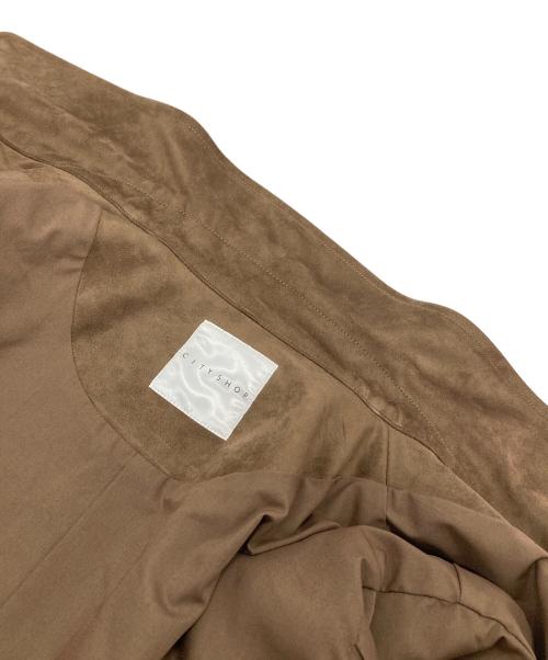CITYSHOP（シティショップ）CITYSHOP (シティショップ) フェイクスウェードジャケット　レザージャケット ブラウン サイズ:FREEの古着・服飾アイテム