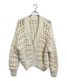 CITYSHOP（シティショップ）の古着「AMIAMI V-NECK CARDIGAN　ニットカーディガン」｜ホワイト