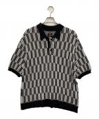 Needlesニードルズ）の古着「POLO SWEATER - ARROW」｜ブラック×ホワイト