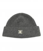 CELINEセリーヌ）の古着「トリオンフ カシミヤ ニットキャップ」｜グレー