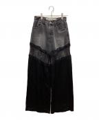 PRANK PROJECTプランクプロジェクト）の古着「Denim Lace Blocking Pants」｜インディゴ