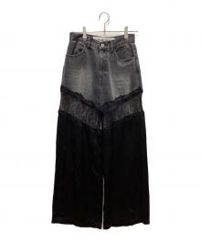 PRANK PROJECT（プランクプロジェクト）の古着「Denim Lace Blocking Pants」｜インディゴ