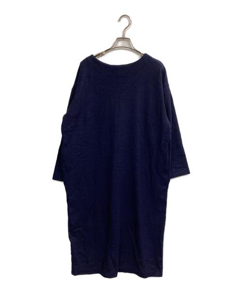 KAGURE（カグレ）kagure (カグレ) ウール縮絨ワンピース ネイビー サイズ:Freeの古着・服飾アイテム