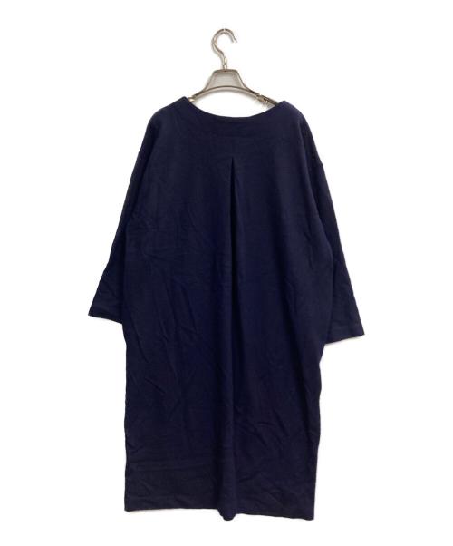 KAGURE（カグレ）kagure (カグレ) ウール縮絨ワンピース ネイビー サイズ:Freeの古着・服飾アイテム