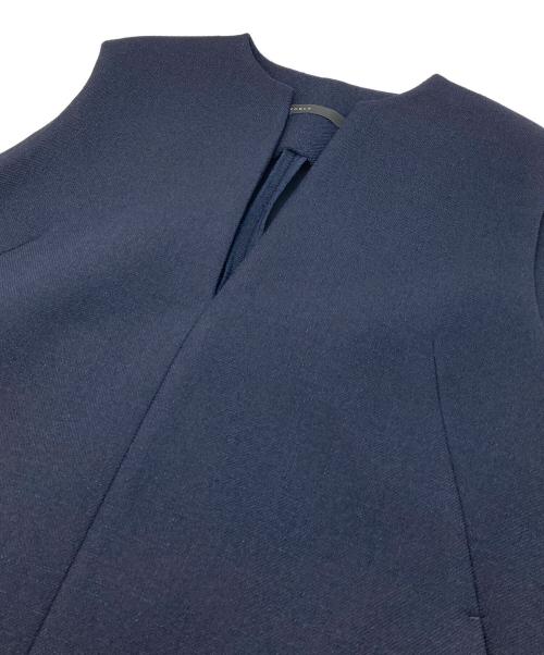 Noble（ノーブル）Noble (ノーブル) スポンジボンディングワンピース　レーヨン混ワンピース ネイビー サイズ:38の古着・服飾アイテム