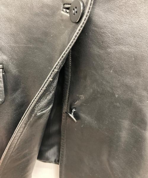 BALMAIN（バルマン）BALMAIN (バルマン) ラムレザージャケット ブラック サイズ:9の古着・服飾アイテム