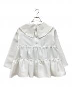 OHGAオオガ）の古着「ビッグカラーフリルブラウス」｜ホワイト
