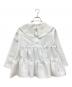 OHGA（オオガ）の古着「ビッグカラーフリルブラウス」｜ホワイト