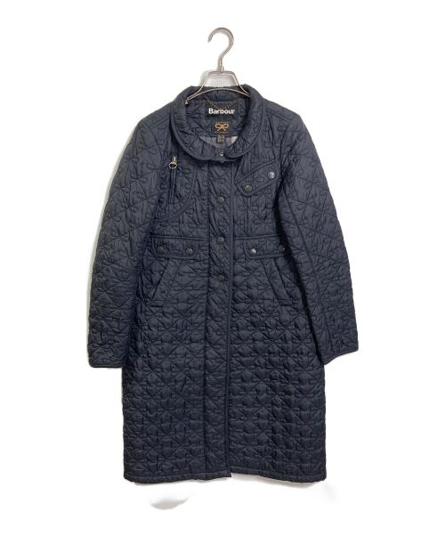 Barbour（バブアー）Barbour (バブアー) ANYA HINDMARCH (アニヤ・ハインドマーチ) キルティングコート　ロングコート ブラック サイズ:38の古着・服飾アイテム