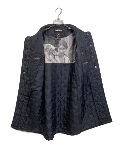 Barbour（バブアー）Barbour (バブアー) ANYA HINDMARCH (アニヤ・ハインドマーチ) キルティングコート　ロングコート ブラック サイズ:38の古着・服飾アイテム
