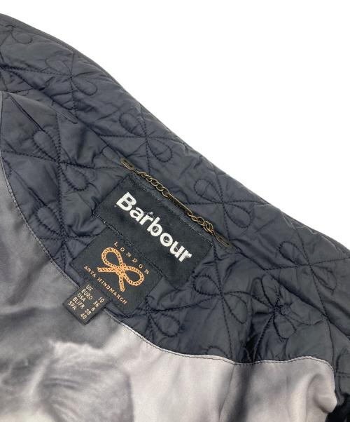 Barbour（バブアー）Barbour (バブアー) ANYA HINDMARCH (アニヤ・ハインドマーチ) キルティングコート　ロングコート ブラック サイズ:38の古着・服飾アイテム