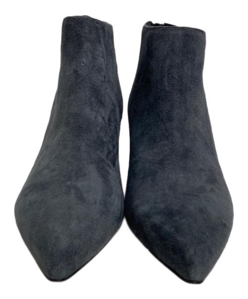 FABIO RUSCONI（ファビオルスコーニ）FABIO RUSCONI (ファビオルスコーニ) スウェード×エナメルショートブーツ グレー×ブラック サイズ:38の古着・服飾アイテム