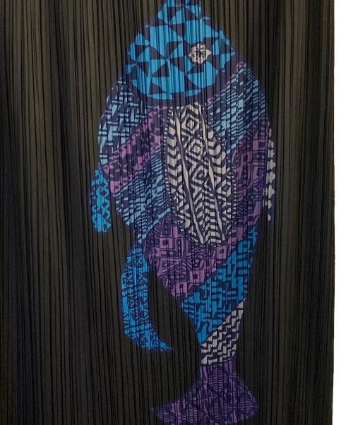 PLEATS PLEASE（プリーツプリーズ）PLEATS PLEASE (プリーツプリーズ) フィッシュプリントプリーツスカート ブラック サイズ:２の古着・服飾アイテム