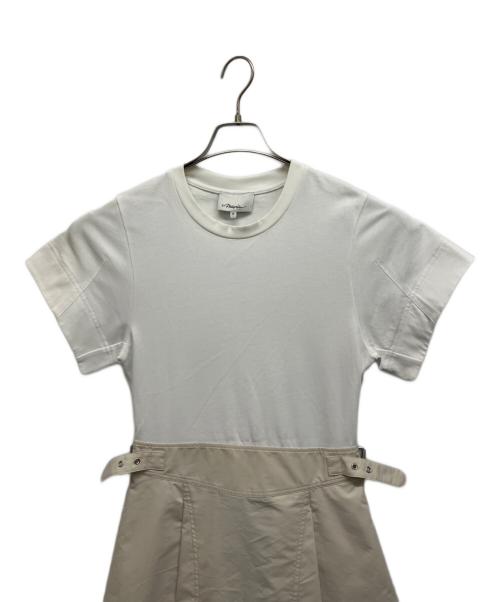 3.1 phillip lim（スリーワンフィリップリム）3.1 phillip lim (スリーワンフィリップリム) ドッキングワンピース ホワイトの古着・服飾アイテム