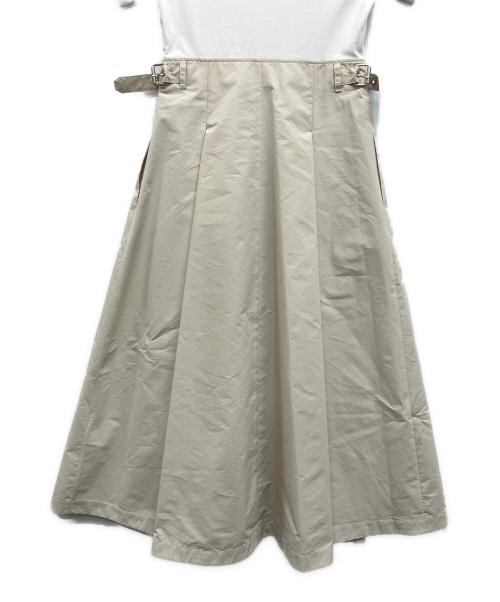 3.1 phillip lim（スリーワンフィリップリム）3.1 phillip lim (スリーワンフィリップリム) ドッキングワンピース ホワイトの古着・服飾アイテム