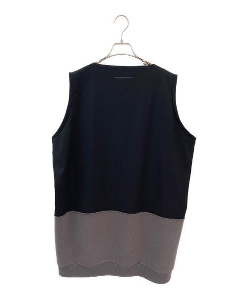 MM6 Maison Margiela（エムエムシックスメゾンマルジェラ）MM6 Maison Margiela (エムエムシックスメゾンマルジェラ) ウールVネックミニワンピース グレー サイズ:Sの古着・服飾アイテム