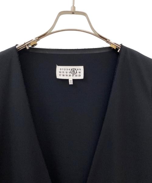 MM6 Maison Margiela（エムエムシックスメゾンマルジェラ）MM6 Maison Margiela (エムエムシックスメゾンマルジェラ) ウールVネックミニワンピース グレー サイズ:Sの古着・服飾アイテム