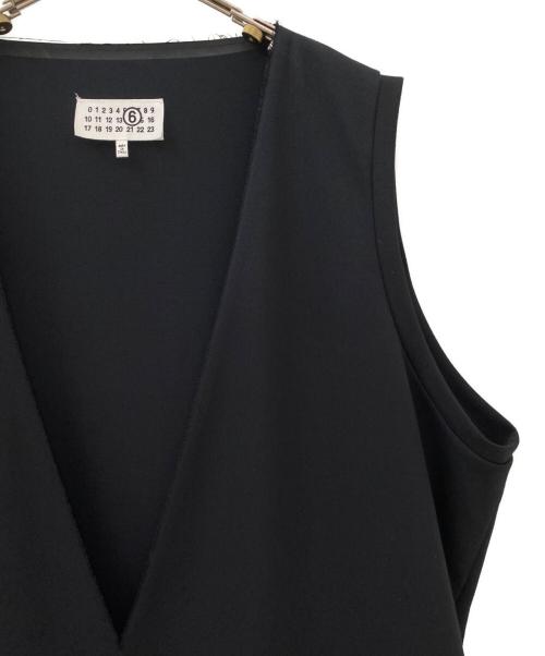 MM6 Maison Margiela（エムエムシックスメゾンマルジェラ）MM6 Maison Margiela (エムエムシックスメゾンマルジェラ) ウールVネックミニワンピース グレー サイズ:Sの古着・服飾アイテム