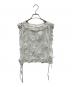 sara mallika（サラマリカ）の古着「Cotton Batten Lace Ribbon Top」｜ホワイト